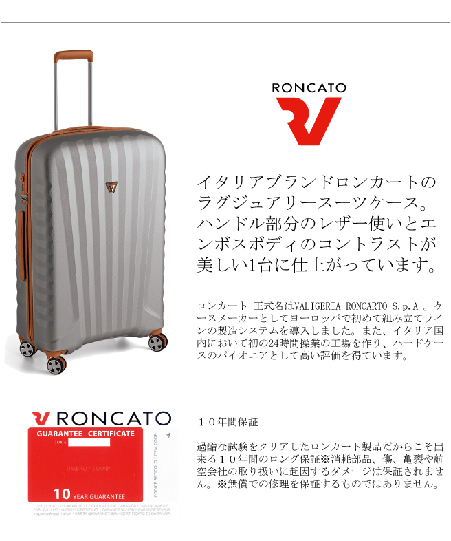 送料無料】ロンカート RONCATO E-LITE 5221 93L スーツケース 