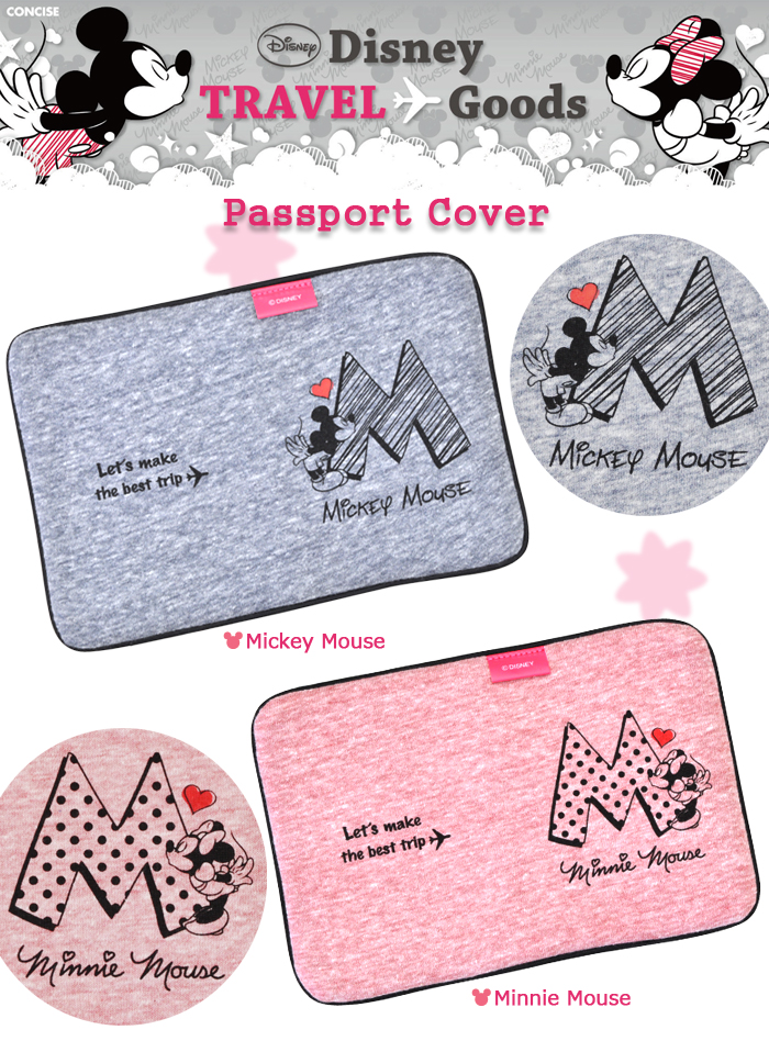 ふんわり柔らかなスウェット素材 ディズニー Tsパスポートカバー14 ミッキーマウス ミニーマウス くまのプーさん 旅行用品 コンサイスストア