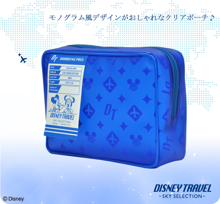 Disney Travel Sky Selection クリアポーチ Dts 0456c ミッキーマウス ミニーマウス 旅行用品 コンサイスストア