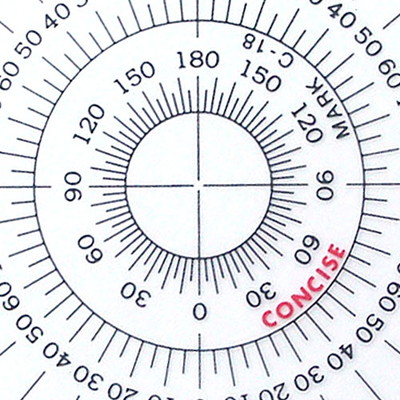 全円分度器 C-12 (直径12cm)　デザイン文具 事務用品 製図 法人 領収書10P20Nov15