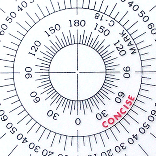 全円分度器 C-18 (直径18cm)　デザイン文具 事務用品 製図