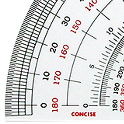 半円分度器 S-12 (直径12cm)　デザイン文具 事務用品 製図 法人 領収書10P20Nov15