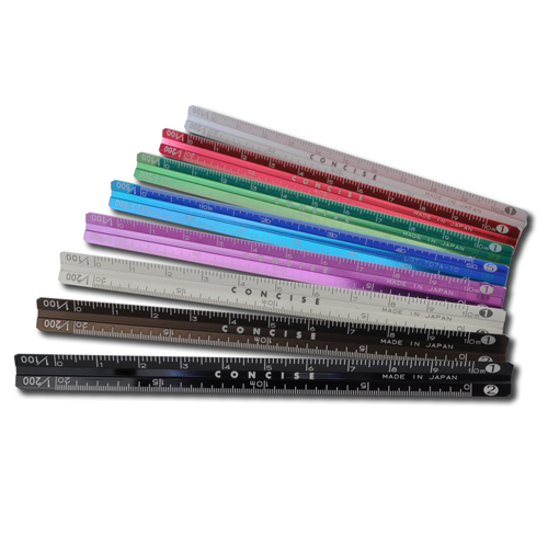 サンスケページ アルミカラー三角スケール【NANO-10】10cm デザイン文具 事務