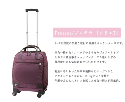 【送料無料】【機内持込】エース(ACE) PROTECA/プロテカ ソリエ3 12882 29L スーツケース ソフトキャリー ボストンキャリー 旅行