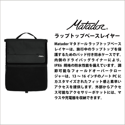 �}�^�h�[�� ���b�v�g�b�v�x�[�X���C���[ �����Y PC�P�[�X 13 14 15 16 �C���` �R���p�N�g �A�E�g�h�A Matador �܂肽���� �������K�i ( �y�� ���� ���� �C �s�N�j�b�N ������� )