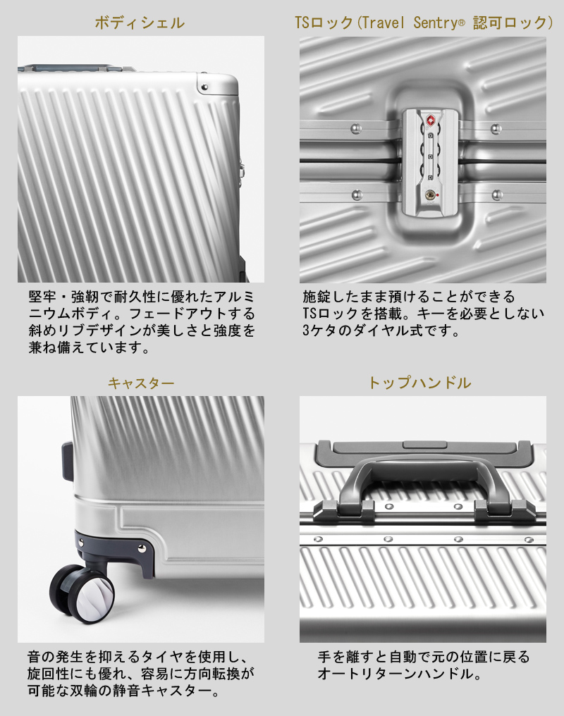 送料無料 正規品 スーツケース 7-10泊の旅に エース ace. アルゴナム2