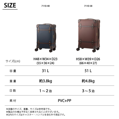 T&S WORLD TRUNK gN t@Xi[^Cv MTCY 51L 7110-58 L[P[X n[hP[X