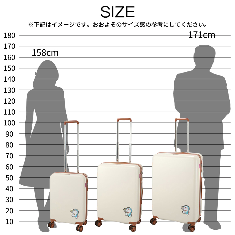 機内持ち込み可】 シフレ ドラえもん スーツケース Sサイズ 33L 1～3泊