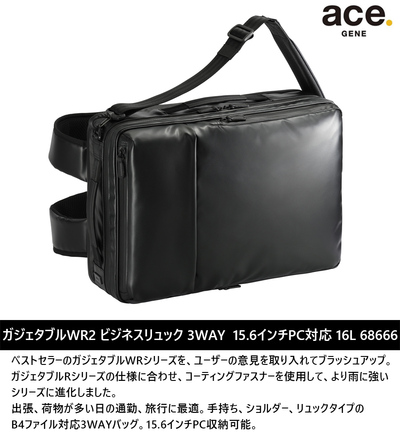 �y���������z�G�[�X(ACE) ace.�K�W�F�^�u��WR2 �r�W�l�X�����b�N �o�b�N�p�b�N 16L 68666 15.6�C���`PC�Ή� 3WAY�d�l �G�[�X�W�[�� �r�W�l�X�o�b�O B4���[�\ ���� �ϐ�( �J  �p�\�R�� �r�W�l�X�����b�N �ʋ� �f�C�p�b�N pc �Љ�l ��l �X���� )