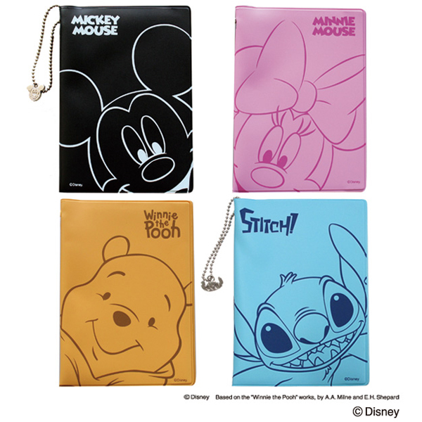 メール便配送可能 ４大キャラクター ディズニー パスポートカバー ミッキーマウス ミニーマウス くまのプーさん スティッチ 旅行用品 コンサイスストア