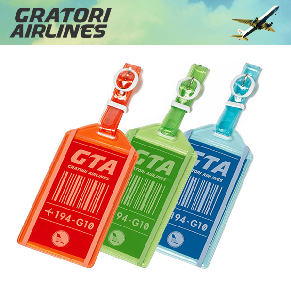 鞄の目印に鮮やかなクリアカラーGRATORI AIRLINES 2/グラトリエアラインズ2 ラゲッジタグ ネームタグ 旅行用品 コンサイスストア